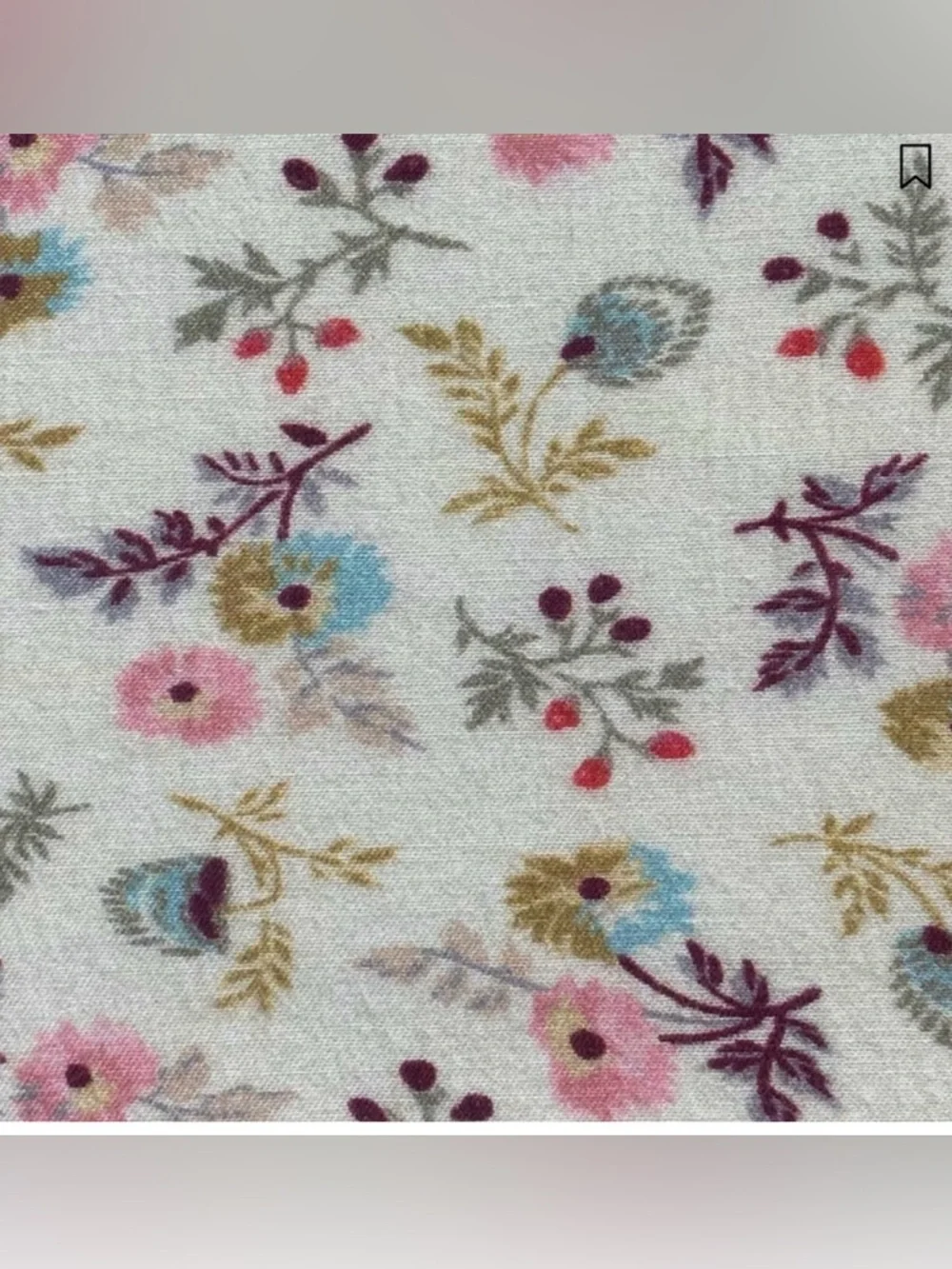 Doen Cream Floral Smocked Square-Neck Blouse